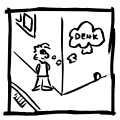 um die Ecke denken