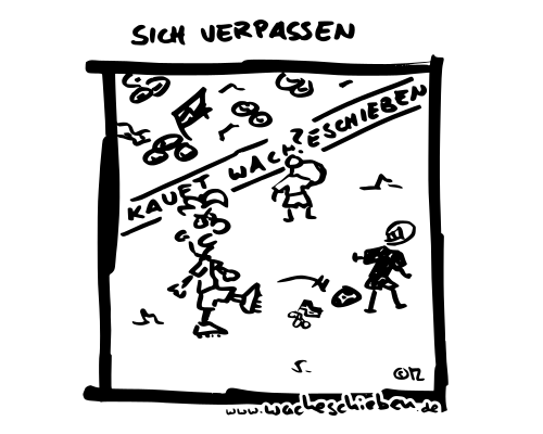 sich verpassen