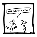 alleinstehend